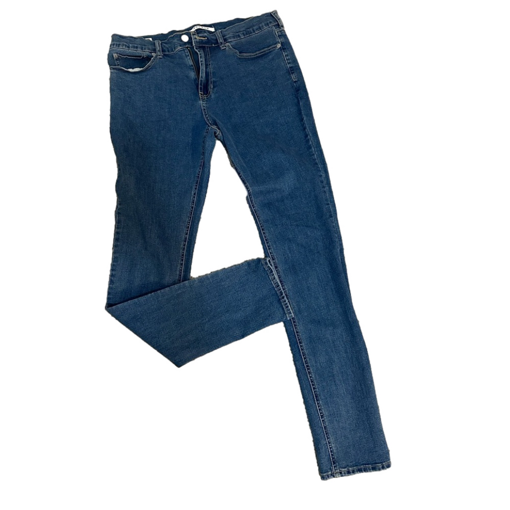 Pacsun Stacked Stretchy Skinny 5-Pocket Blue Jeans 32x32